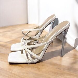 Fashion Nova White Stiletto Heels